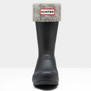 Hunter Kids Cable Knit Cuff Socks NWT